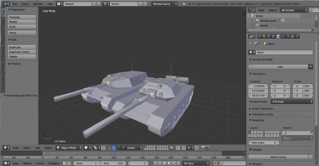 2 tanques lowpoly preview image 1